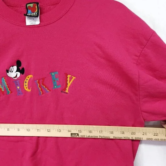 Vintage 90s Mickey Mouse Unlimited Crewneck Sweatshirt Size Large USA Fleece
